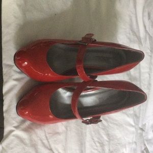 Gabriella Rocha Red Patent Mary Jane Heels
